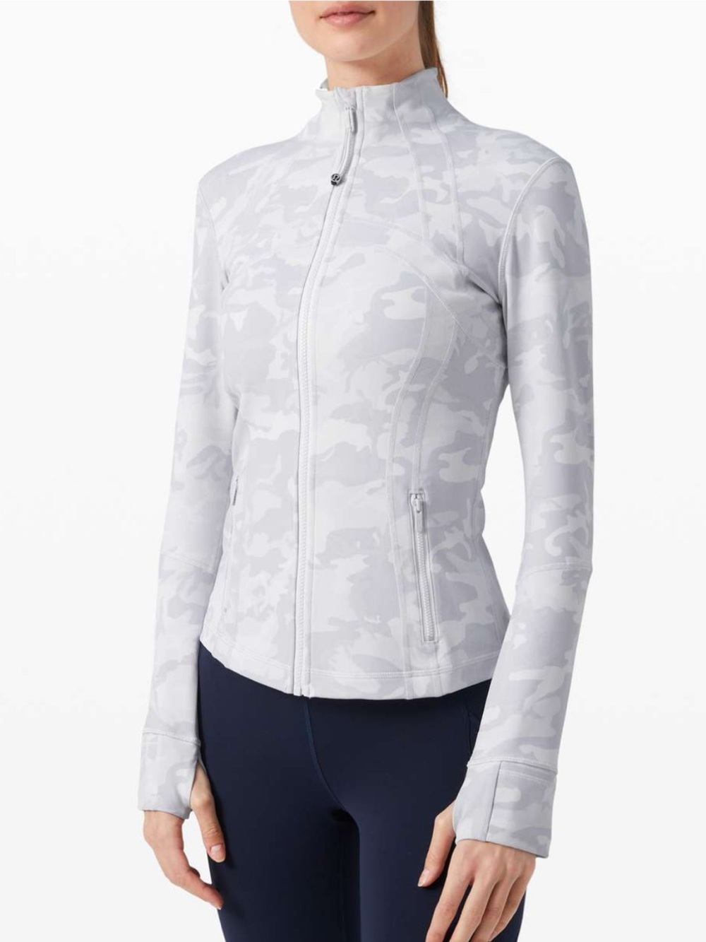 Lululemon Define Jacket Incognito Camo Alpine White Grey Multi Womens Size 4